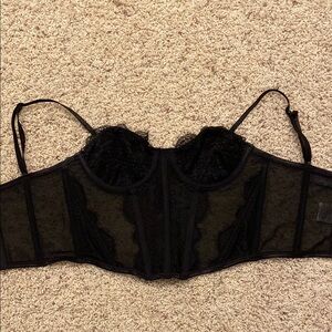 White fox boutique black corset
